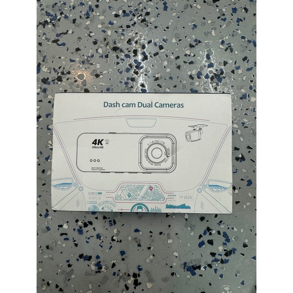 4K Dash Cam Dual Cameras Ultra HD 170° Wide Angle Lens Loop Recording - Picture 1 of 2